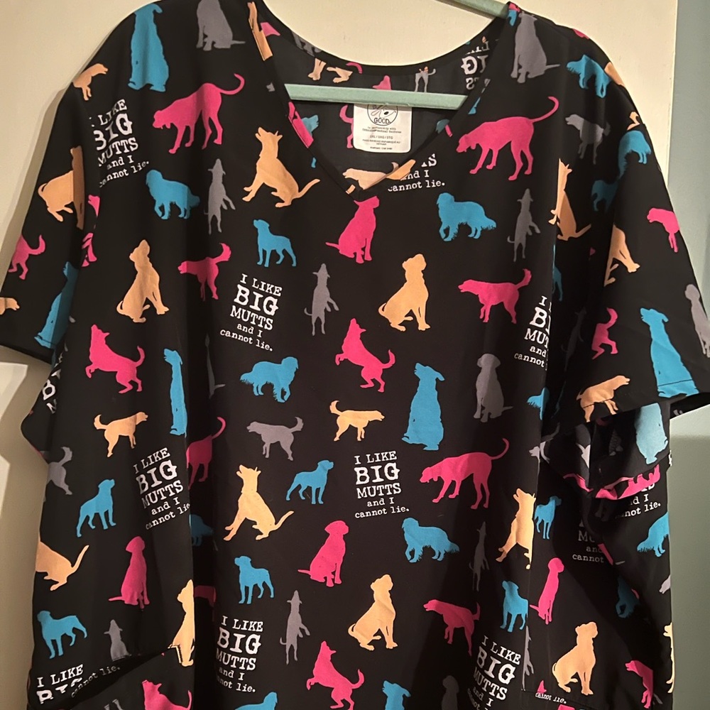 Scrubs top: Dog is Good 5XL (fits like 3X)